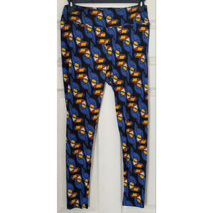 Women's LuLaRoe Tall & Curvy Blue Yellow Toucan Print Leggings